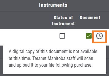 Digital copy not available warning